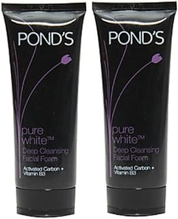 POND'S Pure White Anti Pollution with Purity Face Wash, 100g (Pack of 2)
