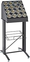 Floorstanding Bulk Condiment Unit Frame – 21.5W x 24D x 36H, Wood, Black