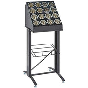Floorstanding Bulk Condiment Unit Frame by CAL-MIL – 21.5W x 24D x 36H, Metal, Black, Model 2003-13