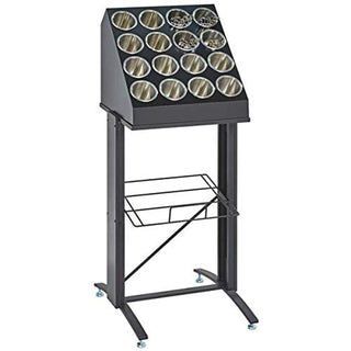 Floorstanding Bulk Condiment Unit Frame by CAL-MIL – 21.5W x 24D x 36H, Metal, Black, Model 2003-13