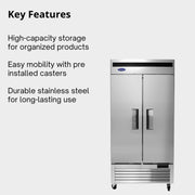 Atosa 28.5 cu. ft. / Stainless Steel / 28.5 cubic_feet Freezers