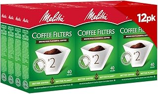 Melitta no 2 Cone Coffee Filters, White, 40 Count (Pack of 12)