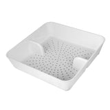 Set of 4 Excellante Floor Drain Strainer – Acrylonitrile Butadiene Styrene, White, Pack of 4, Model PLFDS285