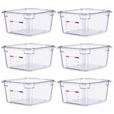 Polycarbonate Food Pan by Araven – GN 1/2, 1.16 cubic_feet, Polycarbonate (PC), Clear, Pack of 6