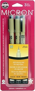 Sakura Pigma Micron Pen 01 Blk 3pc