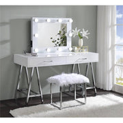 Avery Rectangle Accent Mirror in White by Acme – 26"L x 32"W, Metal, White, Model AC00759
