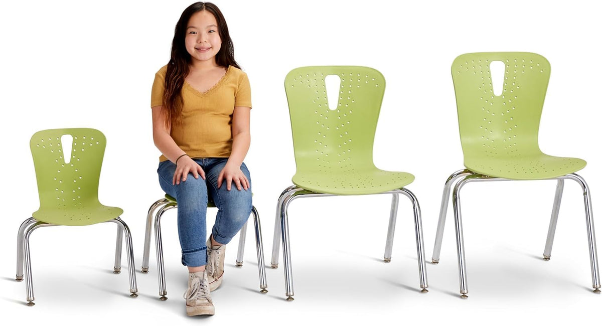 Flow Chair by Jonti-Craft – 18" Height, Polypropylene, Key Lime, Model 8248JC1130