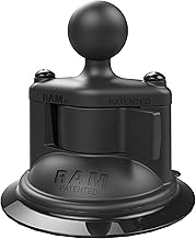 Twist-Lock Suction Cup Base with B Size 1" Ball Mount | Windshield and dash mounting base, compatible with RAM Mounts holders and arms