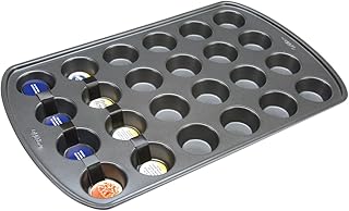 Wilton Perfect Results Premium Non-Stick Pan 24-Cup Mini Muffin Tin, Steel, Silver