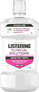 Listerine Clinical Solutions Sensitive Teeth Mouthwash, 16.9 fl. oz/500 mL