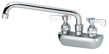 Royal Series 4" Center Wall Mount Faucet by Krowne – Ceramic, Chrome, Model 14-410L