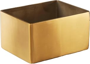 American Metalcraft GSPH4 Rectangular Gold Sugar Packet Holder, Satin Finish, 2-3/4 inches L Square