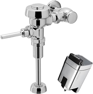Royal 186 Urinal Flushometer, 3912633 & Sloan EBV-500-A Retrofit, 3325500 Bundle - Fixture Connection Top Spud, 0.125 GPF Manual Flush Valve, Exposed Side Mount Sensor, 72 Hour Sentinel Flush