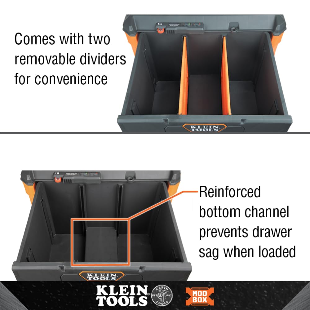 KLEIN TOOLS Single Drawer / Orange / 50.0 pounds Tool Boxes