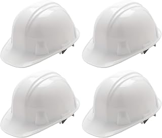 Pyramex SL Series Cap Style Hard Hat with 4 Point Ratchet - Durable HDPE Shell for Reliable Impact Protection, Rain Trough, Low Profile Design, Lightweight Comfort for All Head Sizes