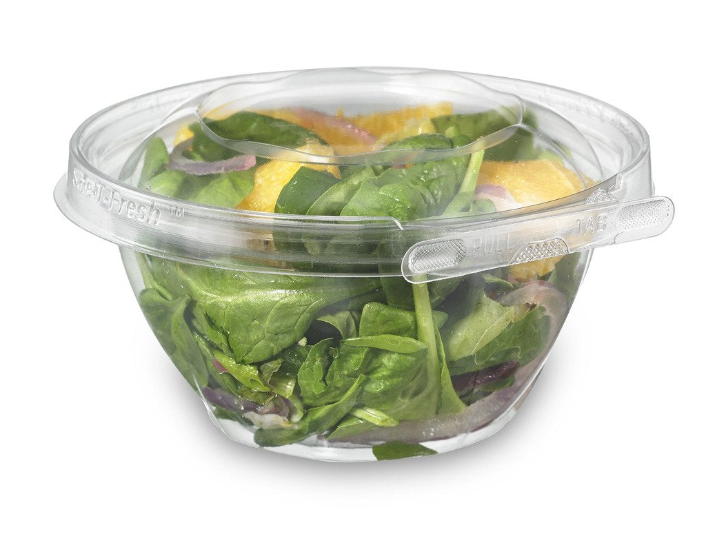 240 Pack Safe-T-Fresh Food Container by Inline Plastics – 16 Ounce, Plastic, Clear, Pack of 240, Model TS16RN