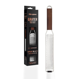 Zester Grater for Citrus Fruits by Microplane – Zester, Stainless Steel Walnut Wood, Stainless Steel & Walnut Wood, Model 43320E
