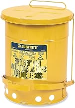Justrite 6 GALLON YELLOW OILY WASTE CAN