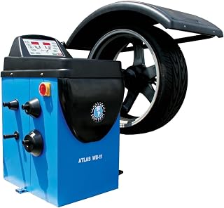 ATLAS Automotive Equipment WB11 Wheel Balancer, Self-Diagnosing System, Handles Rims Up to 32 Inches, Supports Over 130 lbs., Auto Start/Stop, Pedal Brake, Static/Dynamic Modes, Versatile Kit