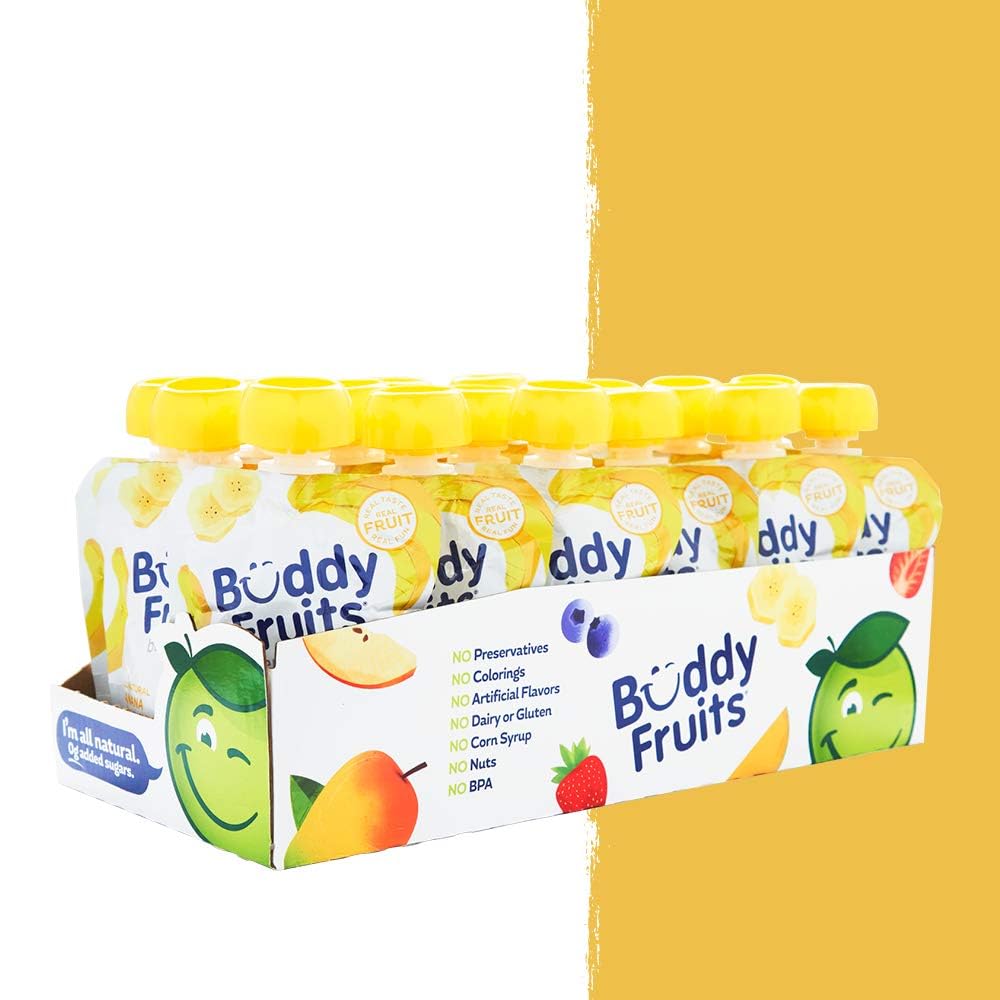 Buddy Fruits Banana & Apple / 3.2 Ounce (Pack of 18) / 1 Applesauce