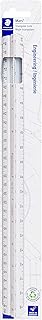 STAEDTLER 12in Engineer Scale Ruler - Triangular Engineering Ruler with 6 Scales(10-60 Parts/Inch), Color-Coded Grooves, Plastic