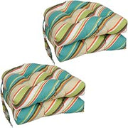 Blazing Needles 916X16US-T-4CH-OD-103 16 in. Spun Polyester Outdoor U-Shaped Tufted Chair Cushions Browning Opal - Set of 4