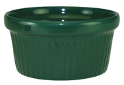Ceramic Fluted Ramekin by International Tableware – 3 oz, Ceramic, Green, Model RAMF-3-G