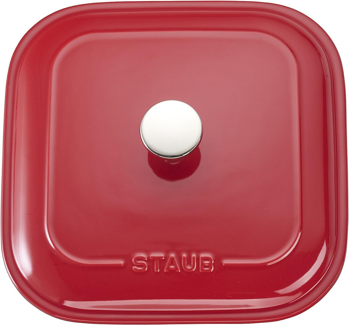 STAUB Ceramics Square Covered Baking Dish – 9x9-inch, 7.2 quarts, Ceramic, Cherry, Model 40508-636