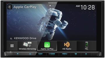 6.8" CD/DVD Receiver w/Apple CarPlay and Android Auto by Kenwood – 6.75 inches(diagonal), Black, Model DDX9907XR