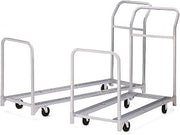 Raymond Folded and Stacked Chair Tote with Hard Rubber Casters, 300 lbs Load Capacity, 50-3/4" Length x 22" Width