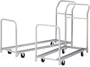 Raymond Folded and Stacked Chair Tote with Hard Rubber Casters, 300 lbs Load Capacity, 50-3/4" Length x 22" Width