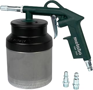 metabo Compressed Air Sand Blasting Gun SSP 1000-7 Bar, 300 l/min - Rust & Paint Removal, Hardened Nozzle, Metal Suction Cup, for All Blasting Agents - Compact & Durable, Universal Use
