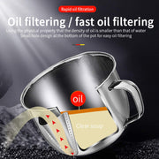 Calidaka Stainless Steel Fat Separator, 1000ml Capacity, Silver