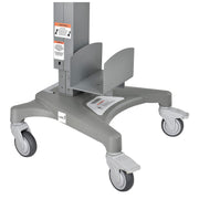 Height Adjustable Mobile Sit-Stand Computer Workstation by Global Industrial – Metal/Plastic, Gray, Model 695436