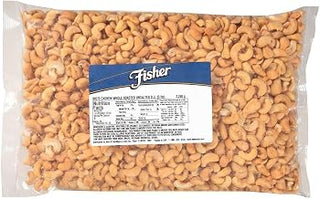 Fisher Cashews, Whole, Roasted, No Salt, 5-Pound Packages