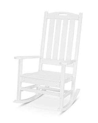 ® Nautical Porch Rocking Chair in White by Polywood – 27.18 x 45.88 x 34 inches, High Density Polyethylene (HDPE), White, Model R145WH