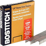 Bostitch Stanley Premium Heavy Duty Staples 0.25-Inch Leg Length 1000/Box