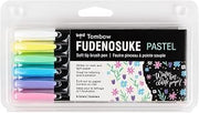 Tombow 56448 Fudenosuke Brush Pens, Pastel, 6-Pack
