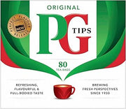 PG Tips 80 Non-Pyramid Teabags Box (Pack of 6)