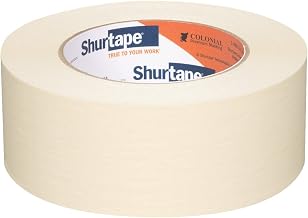 Shurtape Colonial Premium Grade, High Adhesion Masking Tape, 48mm x 55m, Natural, Case of 24 Rolls (101534)