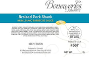 Bonewerks Culinarte Braised Balsamic Barbecue Pork Shank Meat - Fully Cooked -- 12 per case.