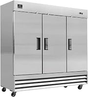 3 Door Commercial Reach-In Freezer, 72 Cu. Ft., 80-7/8"W x 32-1/4"D x 82-1/2"H