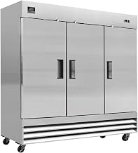 3 Door Commercial Reach-In Freezer, 72 Cu. Ft., 80-7/8"W x 32-1/4"D x 82-1/2"H