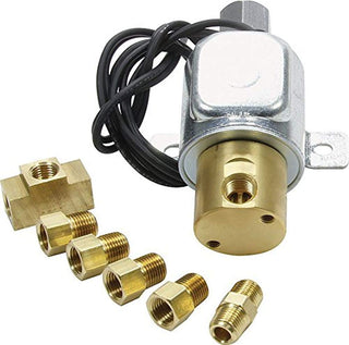 Electric Line Lock Kit with Fittings by Allstar Performance – 0.125 inch, Brass, Model ALL48013