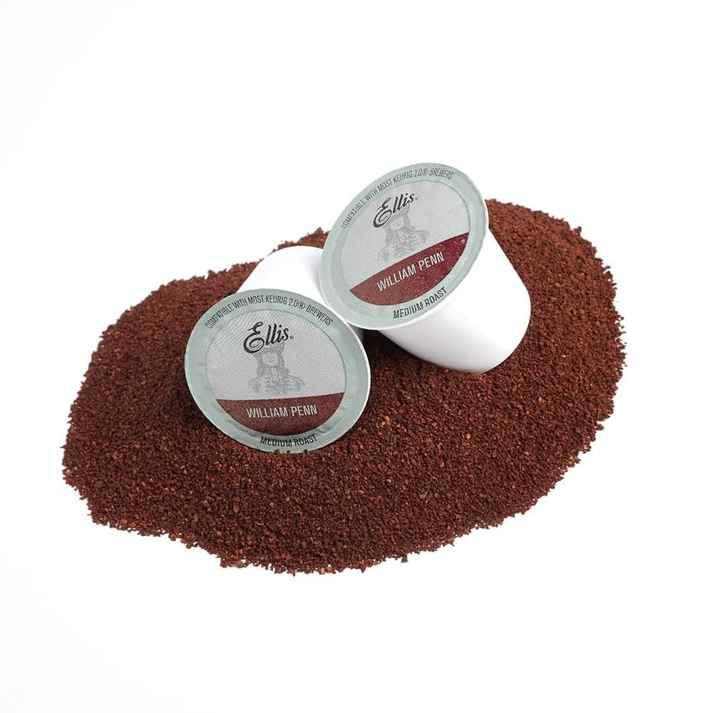 William Penn 2-Pack - Single Serve Coffee Pods - For Use in Most K-cups and Keurig 2.0 Brewers - 48 Count by ELLIS COFFEE – 1 Ounce (Pack of 48), Pack of 48