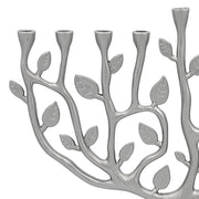 The Dreidel Company Tree of Life Menorah, Pewter Finish, 11 Inches