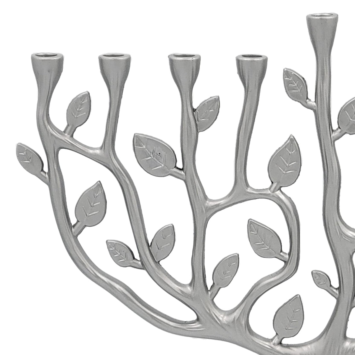 The Dreidel Company Tree of Life Menorah, Pewter Finish, 11 Inches