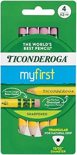 Ticonderoga My First Short Triangular Wood-Cased Pencils, #2 HB Soft