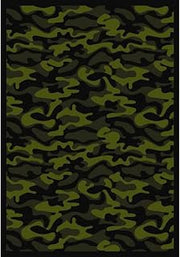 Joy Carpets Kaleidoscope Funky Camo Whimsical Area Rugs, Green