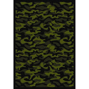 Kaleidoscope Funky Camo Whimsical Area Rugs by Joy Carpets – 3'10" x 5'4" (Rectangular), Nylon, Green, Model 1526B-02